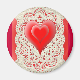 Aimant 2 COEURS & LACE par SHARON SHARPE