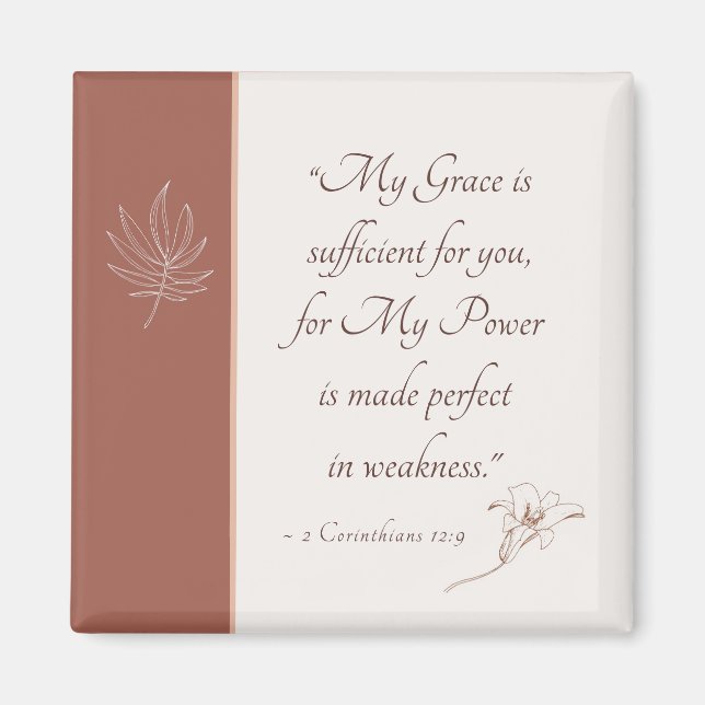 Aimant 2 Corinthiens 12:9 Ma grâce suffit (Devant)