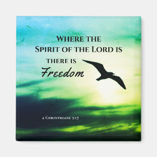 Aimant 2 Corinthiens 3:17 Liberté Bible Verse