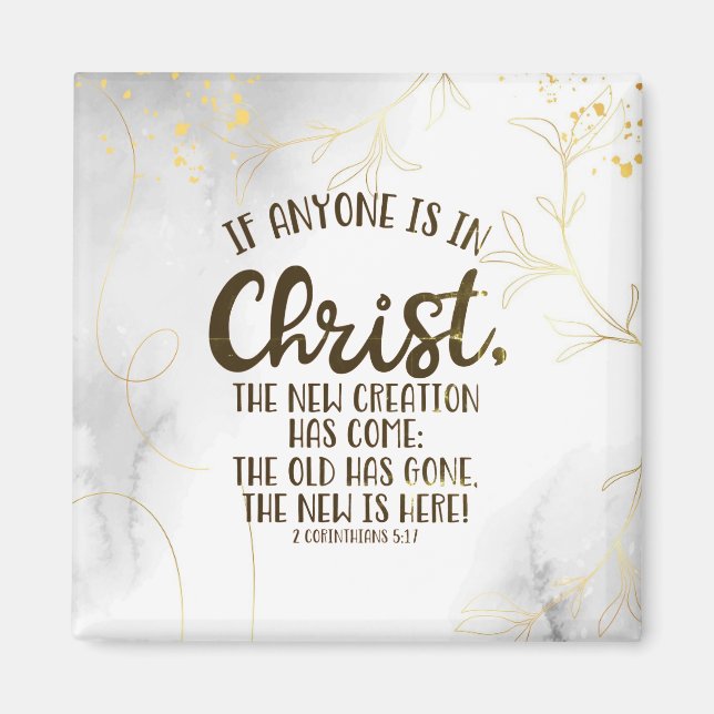 Aimant 2 Corinthiens 5:17 Si quelqu'un est en Christ (Devant)