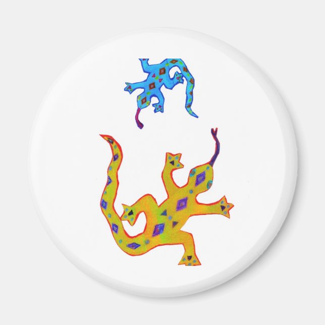 Aimant 2 Geckos (Devant)