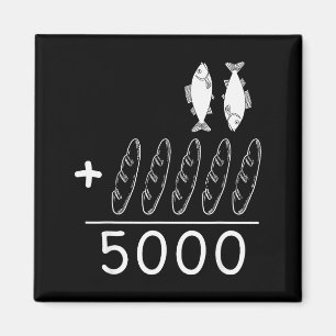 Aimant 2 Poissons 5 pains Jésus nourrit les 5000 Chrétien