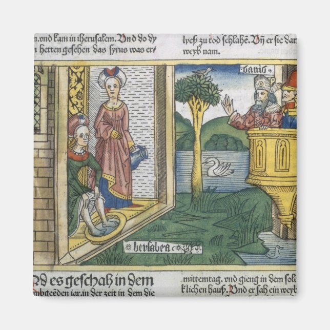 Aimant 2 Samuel 11 1-5 David voit Bathsheba bain, de (Devant)