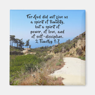 Aimant 2 Timothée 1:7 Verse biblique confiant