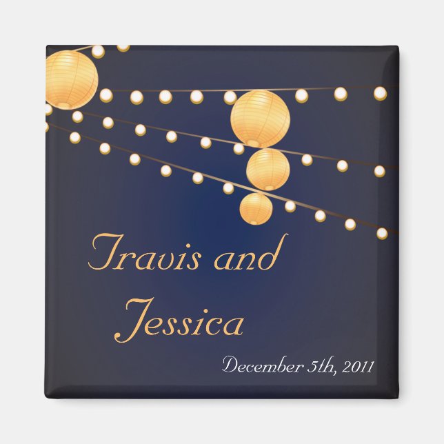 Aimant 2"x2" Favoriser les lanternes de papier magnétique (Devant)