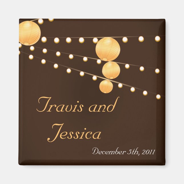 Aimant 2"x2" Favoriser les lanternes de papier magnétique (Devant)