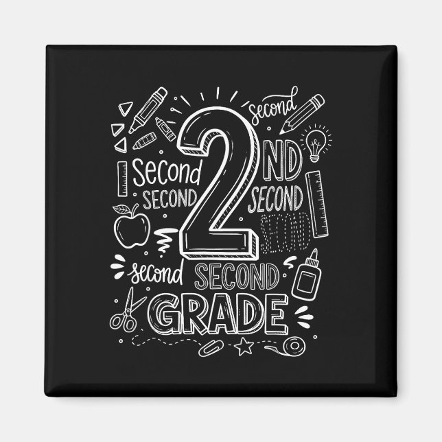 Aimant 2e année pour les garçons rentrée scolaire premier (Devant)
