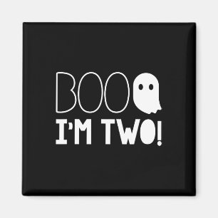 Aimant 2e anniversaire Boo de deux ans Je suis deux ! Hal