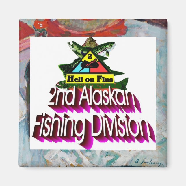 Aimant 2ème Division de pêche de l'Alaska Enfer sur les n (Devant)