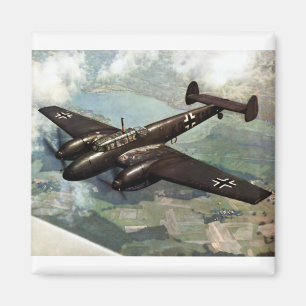 Aimant 2ÈME GUERRE MONDIALE Bf-110 allemand en vol