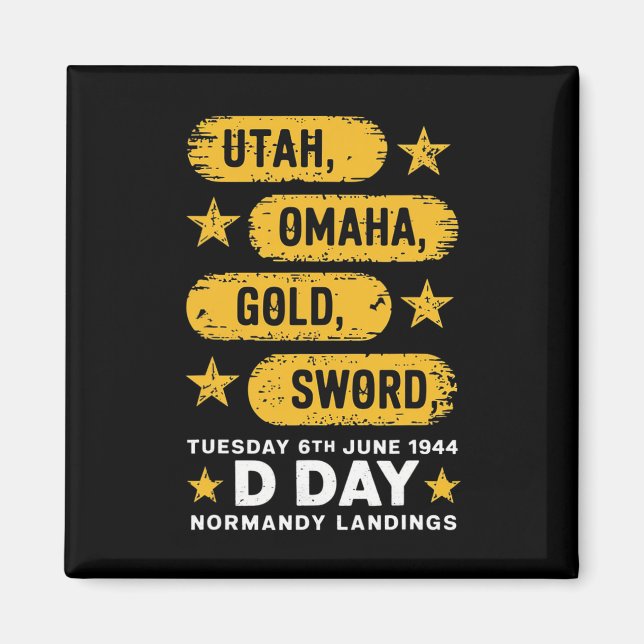 Aimant 2ème guerre mondiale D Day Beaches World War 2 Arm (Devant)