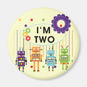 Aimant 2èmes T-shirts et cadeaux d'anniversaire de robot