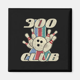 Aimant 300 Club Bowling T Chemise Retro Perfect