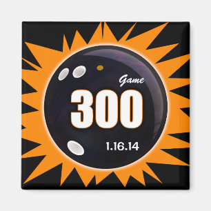 Aimant 300 Perfect Game Bowling, Orange et Noir