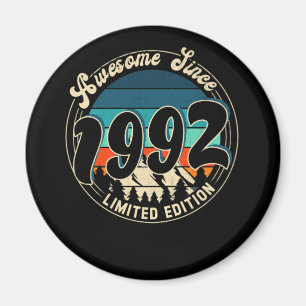Aimant 30 ans Vintage 30e année Anniversaire 1992