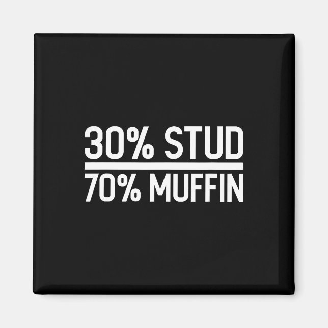 Aimant 30% Stud 70% Muffin Amusant - Vente de Fêtes des p (Devant)