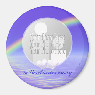 Aimant 30e anniversaire Pearl Hearts pour photo