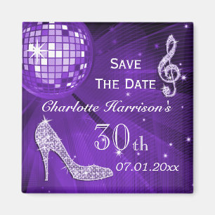 Aimant 30èmes économies scintillantes d'anniversaire de