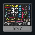 Aimant 30th Happy BIrthday in a Graffiti Style<br><div class="desc">00th Happy Birthday in a Graffiti style on a black background ready for you to personalize. Make it a memorable birthday party for that special guest of honor with this unique birthday graffiti design. Lots of matching party products are available. ⭐This Product is 100% Customizable. *****Click on CUSTOMIZE BUTTON to...</div>