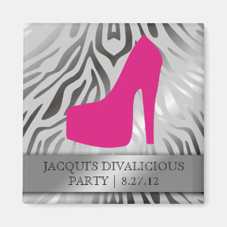 Aimant 311-Bombshell Silhouette Zebra Hot Pink Talon