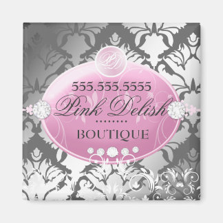 Aimant 311-Pink Delish Damask Shimmer | Faux Silver