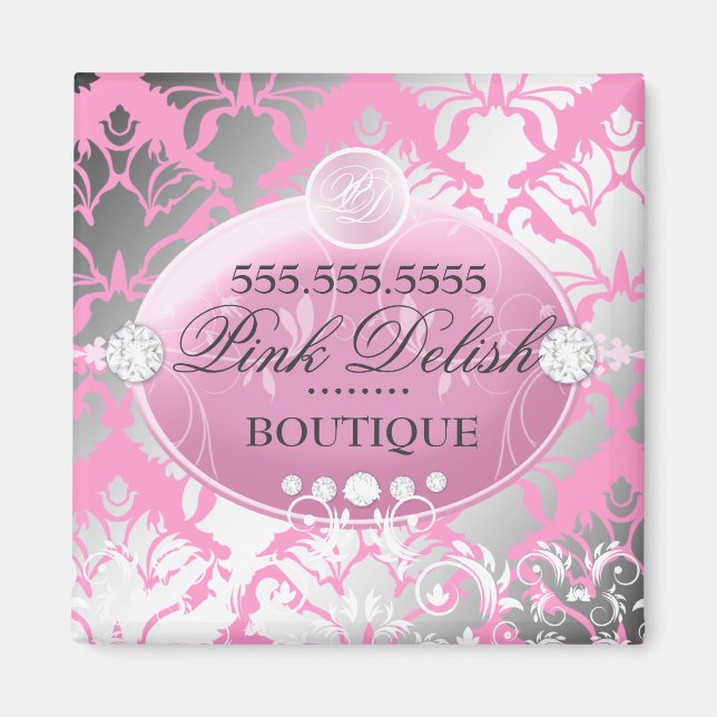 Aimant 311-Pink Delish Damask Shimmer | Rose (Devant)