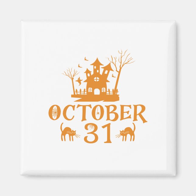 Aimant 31 octobre-halloween-octobre-effrayant-éffrayant-3 (Devant)