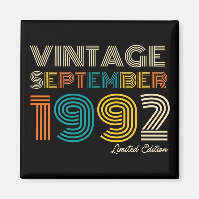 Aimant 32e anniversaire Vintage septembre 1992 Limited Ed (Devant)