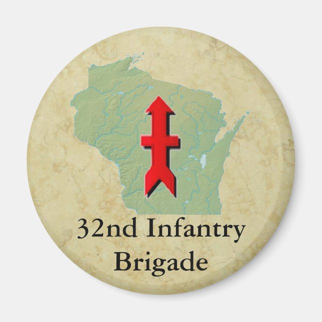 Aimant 32e infanterie Wisconsin Militaire (Devant)