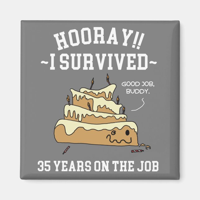 Aimant 35 ans dans le métier 35e anniversaire de travail (Devant)