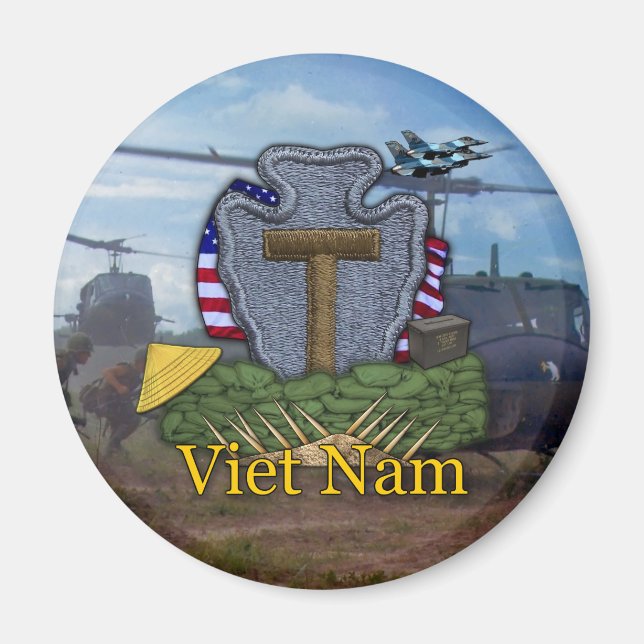 Aimant 36e division d'infanterie anciens combattants viet (Devant)