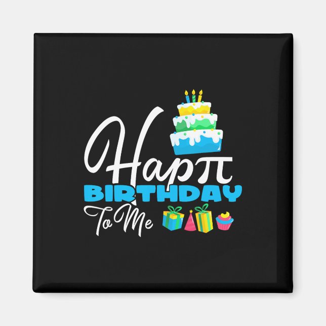 Aimant 3.14 Gâteau Joyeux Jour Pi Pour Enseignant Joyeux  (Devant)