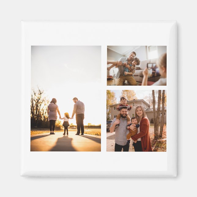 Aimant 3 Collage photo personnalisé (Devant)