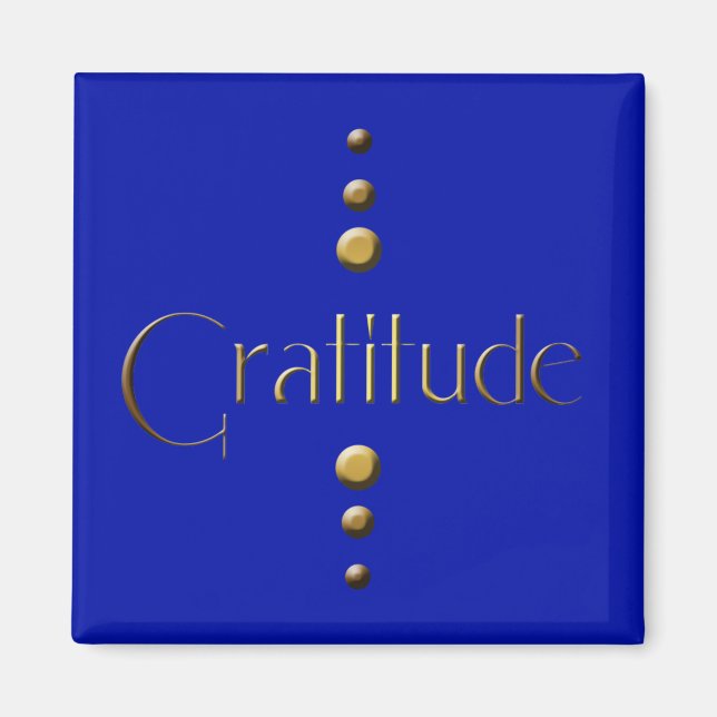 Aimant 3 points Gold Block Gratitude & Blue Arrière - pla (Devant)