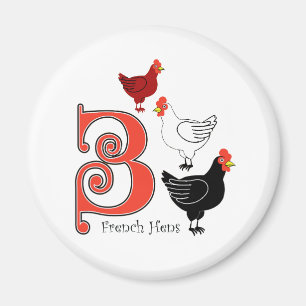 Aimant 3 poules françaises