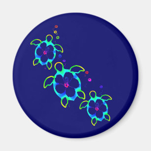 Aimant 3 tortues de Honu teintes par cravate