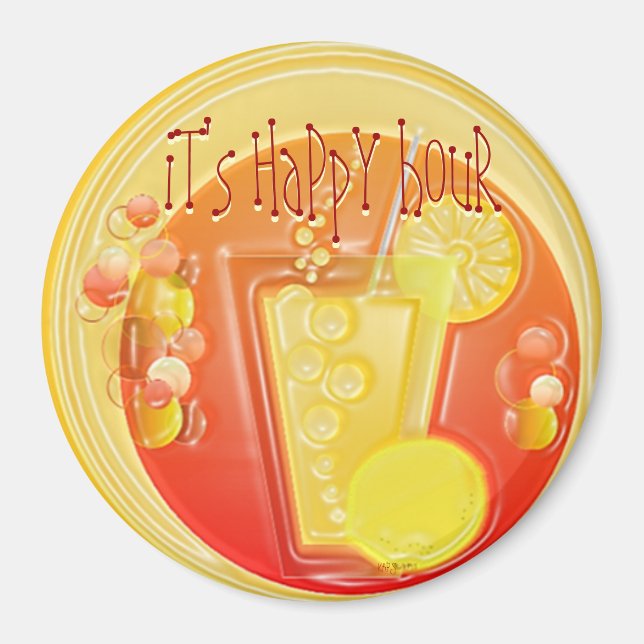 Aimant 3D Happy Hour Drink (Devant)