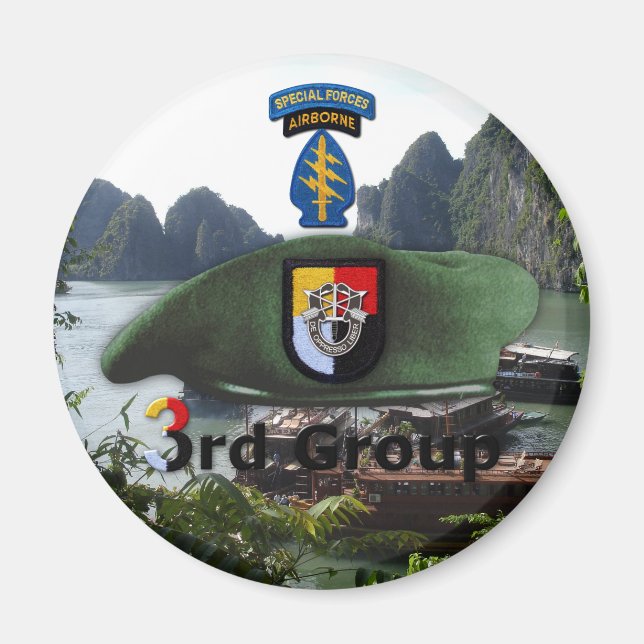 Aimant 3e Groupe des forces spéciales Vis d'anciens comba (Devant)