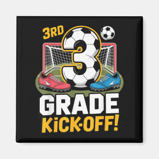 Aimant 3rd Grade Soccer Kickoff Back to School Kids Third