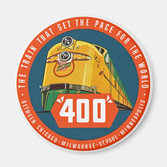 Aimant 400 ~ "Le Train Qui Fixe Le Rythme" (Devant)