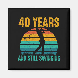 Aimant 40 Ans Et Toujours En Voie Funny Golf 40e Annivers