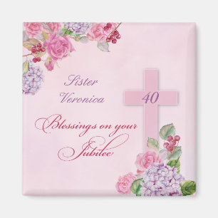 Aimant 40e anniversaire de la vie religieuse Sœur catholi