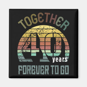 Aimant 40e Anniversaire Mariage Cadeaux Pour Couples