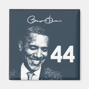 Aimant 44e Président : Le Président Obama avec sa signa