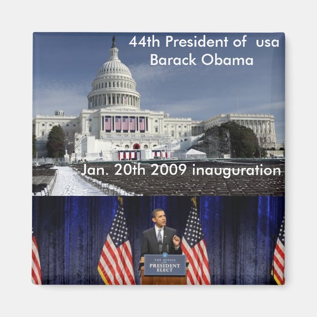 Aimant 44ème Président des Etats-Unis, Barack Obama (Devant)