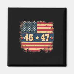 Aimant 45 47 Drapeau Vintage américain du président Trump