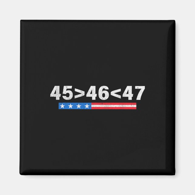 Aimant 45 Est Supérieur À 46 Drôle 47 États-Unis Drapeau  (Devant)