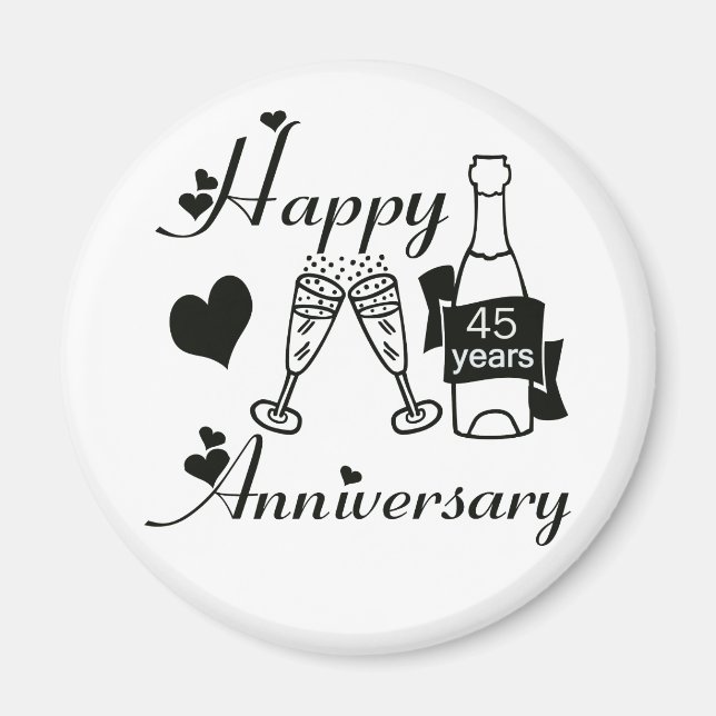 Aimant 45ème. Anniversaire (Devant)