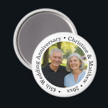 Aimant 45th Wedding Anniversary Add Your Own Couple Photo<br><div class="desc">This elegant wedding anniversary design can be personalized with the a special photo of the couple,  their names and the date of the anniversary.</div>
