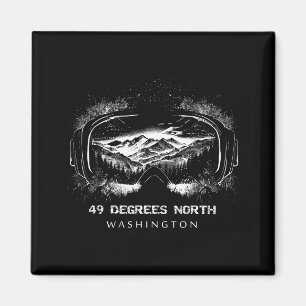 Aimant 49 degrés nord skieur de ski de Washington